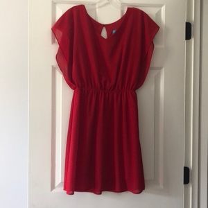 Red dress with slight open back